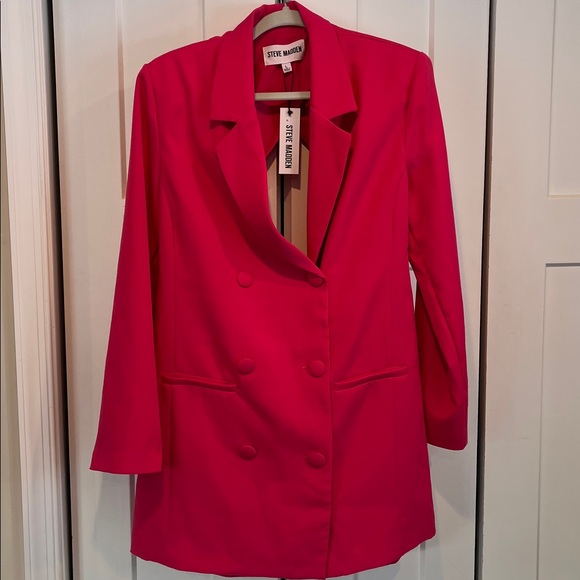 Steve Madden Reagan dress, blazer dress, mini dress, pink. Large - Picture 2 of 7